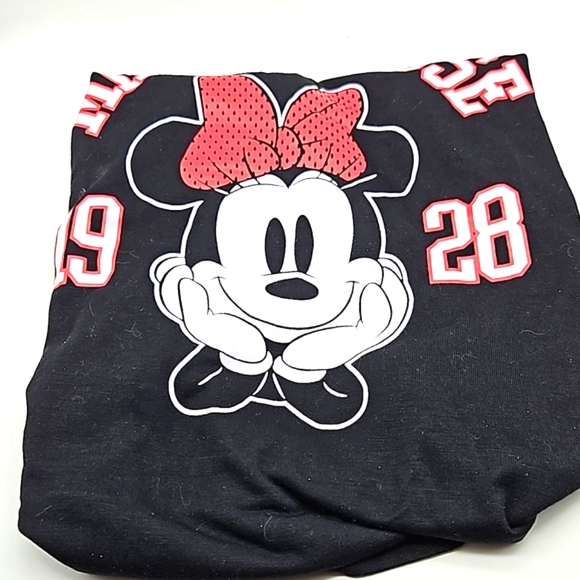 DISNEY Minnie Mouse black tee with 3/4 sleeve mesh detail size Medium - Picture 4 of 10